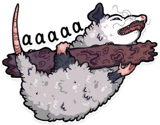 Sticker 😱 awesomepossum (@kotypic)