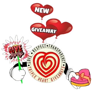 Sticker 🎁 Triple Heart Giveaway