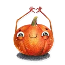 Sticker 😍 Cute pumpkins