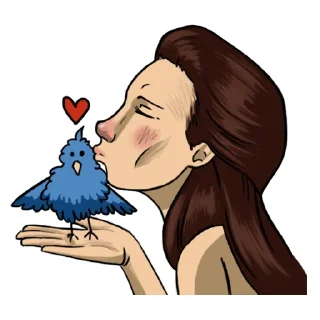 Sticker 😘 Like a bird