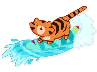 Video sticker 🏄‍♂ Tiger Tigrulia