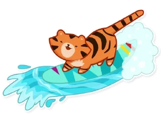 Sticker 🏄‍♂ Tiger Tigrulia