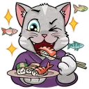 Sticker 🍤 Kamikaze Cat