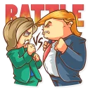 Sticker 😠 Clinton vs. Trump