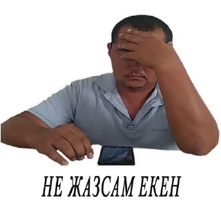 Sticker 🤔 Тыныш отыра бермей жазын