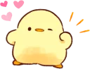 Sticker 💪 Soft and cute chick (love) :: @line_stickers