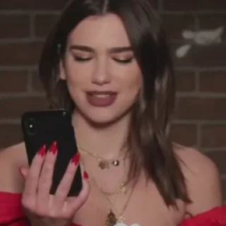 Sticker 📱 Dua Lipa Reacts by @DUALIPABR