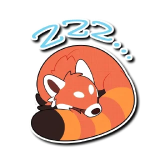 Sticker 💤 Red Panda