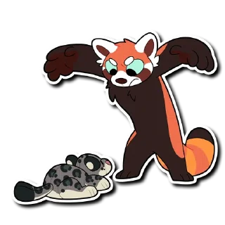 Sticker 😠 Red Panda