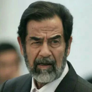 Sticker 😒 Saddam Hussein