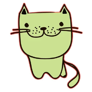 Sticker 💚 Влюбленные Котики