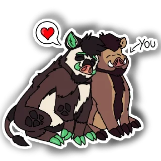 Sticker ❤️ Russel de Boar