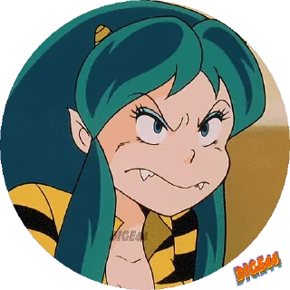 Video sticker 😡 @STIKERFORALL URUSEI YATSURA LAMU' LUM PHOTO-CIRCLE