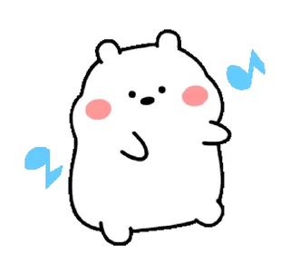 Video sticker 🎵 Chubby White Bear || @GreySunders