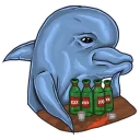 Sticker 🍷 Dolphin alcoholic @dailyponer