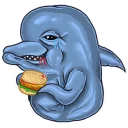 Sticker 🍔 Dolphin alcoholic @dailyponer