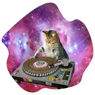 Video sticker 🎷 Space Cats