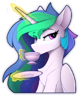 Sticker ☕️ Celestia emotions (Yakovlev-vad)