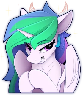 Sticker 😈 Celestia emotions (Yakovlev-vad)