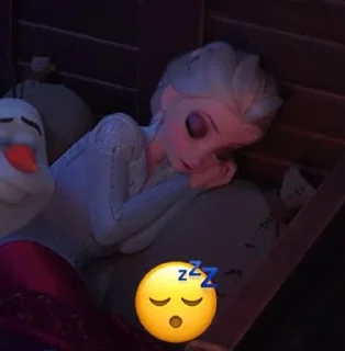 Sticker 😴 Эльза💙 @DisneyPrinces0 :: @fStikBot