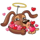 Sticker 😘 Cupid Dog