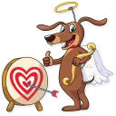 Video sticker 👍 Cupid Dog