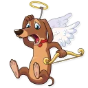 Sticker 😨 Cupid Dog