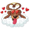 Sticker 😍 Cupid Dog