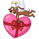 Sticker 💝 Cupid Dog