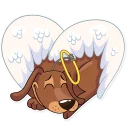 Sticker 😴 Cupid Dog