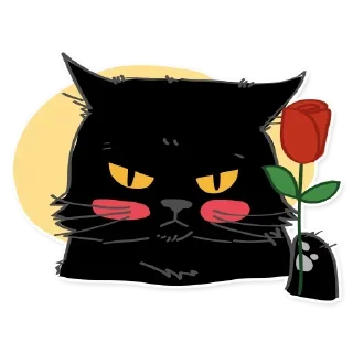 Sticker 😺 Black Cat