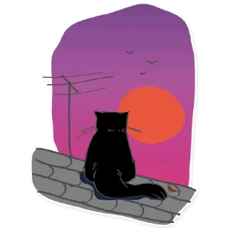 Sticker 😸 Black Cat