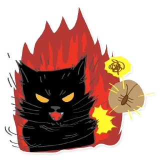 Sticker 😻 Black Cat