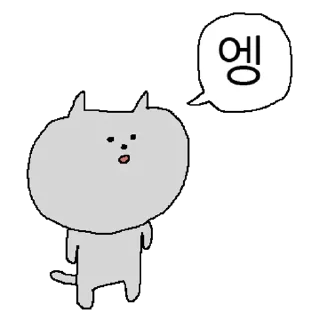 Video sticker 💬 작은 회색 고양이 By @KakaoEmoticon