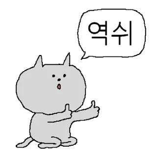 Sticker 💬 작은 회색 고양이 By @KakaoEmoticon