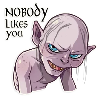 Sticker 😈 Gollum (@dailystkrbot)