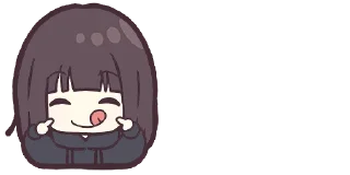 Sticker 😋 Menhera-chan. Emoji :: @line_stickers