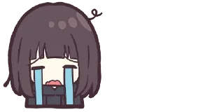 Sticker 😭 Menhera-chan. Emoji :: @line_stickers