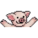 Video sticker 🤷‍♂️ LIHKG Pig Animated (Pixel Art)