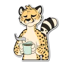 Sticker ☕ Cheetah