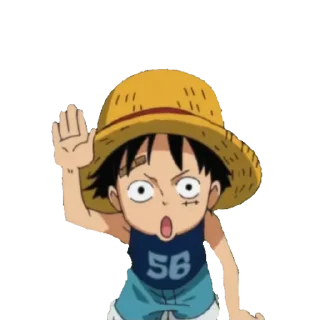 Sticker 👋 Monkey . D . Luffy @StickersofAnime