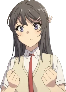 Sticker 🤨 Bunny Girl senpai - @GhostRileyXD