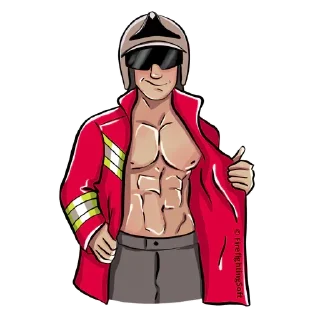 Sticker 😎 Firefighter