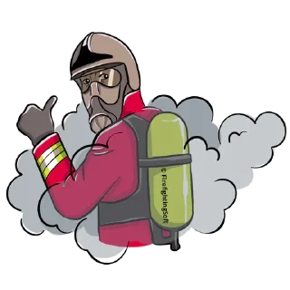 Sticker 👍 Firefighter