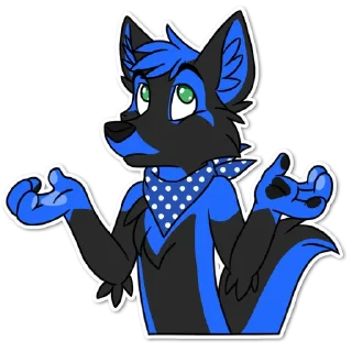 Sticker 🤨 Dexter the police wolfo