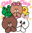 Sticker 👏 LINE Characters: Cute and Soft :: @line_stickers