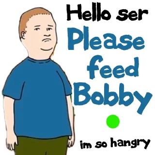 Sticker 🟢 Bobby is Hangry by @Fomostradamus