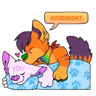 Sticker 🛌 Fluffy Foxy