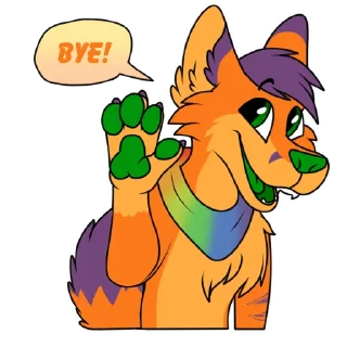 Video sticker 👋 Fluffy Foxy