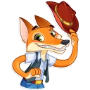 Sticker 😃 Cowboy Fox